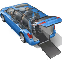 Viewpoint Mobility wheelchair accessible van illustration Viewpoint Mobility wheelchair accessible van illustration