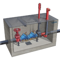 NC Pipe backflow preventer phantom illustration NC Pipe backflow preventer phantom illustration